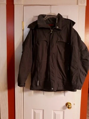 American Eagle Mens Fleece Lined Coat With Hood Size Medium - Image 1 of 4