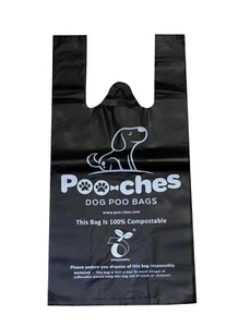 Paquete de 50 bolsas para caca de perro con asas de lazo fuertes compostables Premium de Poo-ches® - Imagen 1 de 2