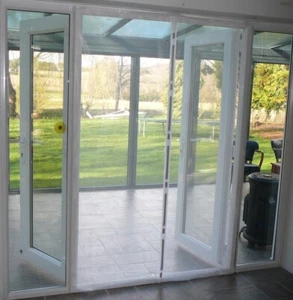 Magnetic Flyscreen Door Adjustable up to 200cm wide with Side Magnets - Picture 1 of 10