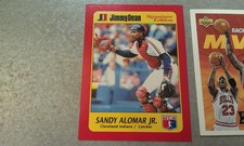 Sandy Alomar Jr #8 Indians 1991 Jimmy Dean Baseball RARE OVERSIZE Oddball