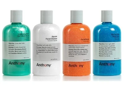 Limpiador facial glicólico, exfoliante facial, exfoliante corporal de algas marinas azules, lavado corporal para el cabello Foto 1 de 4