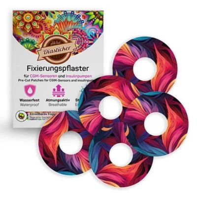 DIASTICKER GMBH & CO. KG Parche FreeStyle Libre 3 - Plumas l Diasticker®