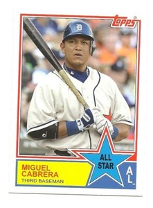 2013 Topps Archives "1983 Topps All-Stars" #83-MC MIGUEL CABRERA, Detroit Tigers
