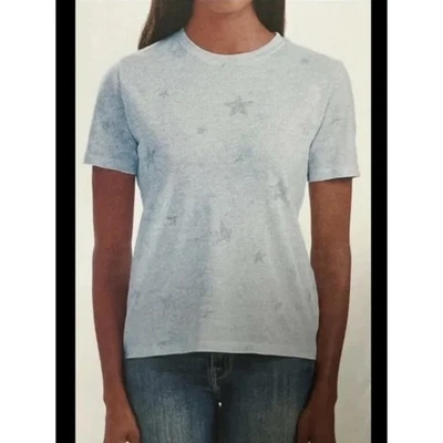 Espléndida Camiseta Algodón Modal Cuello Redondo en Azul Talla Estrella Grande Foto 1 de 4