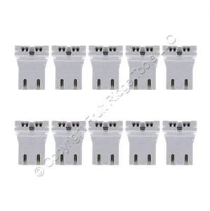 Leviton 13153-UN Low-Profile T8 T12 Medium Bi-Pin Fluorescent Lampholders 10pcs - Picture 1 of 5