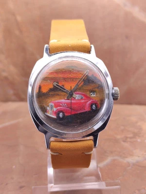 Piece Unique Vintage Watch Slava Artwork 2414 Soviet USSR Men Mechanical - Image 1 of 4