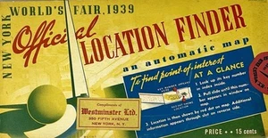 1939 New York Worlds Fair Location Finder Automatic Map Rare Westminster - Picture 1 of 9