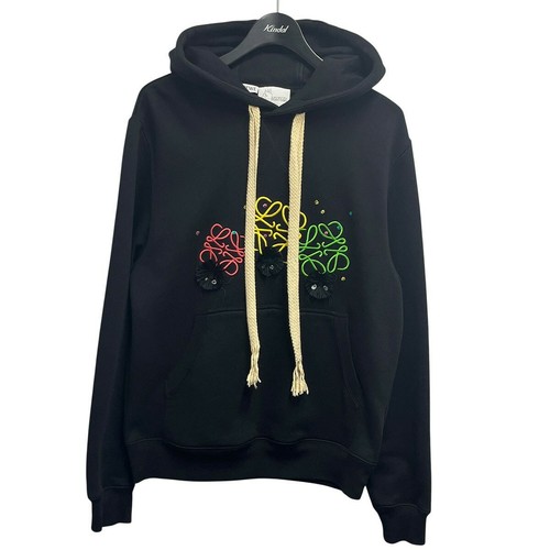 Felpa con cappuccio LOEWE Studio Ghibli Spirited Away Susuwatari nera S usata