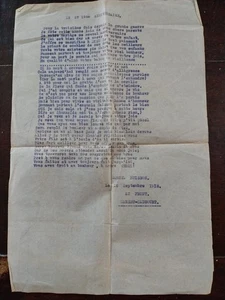 WW1 MAIL LETTER HAIRY FRONT SOLDIER 1918 TYPING BIRTHDAY - Picture 1 of 3