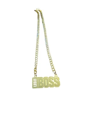 COLLAR Y COLGANTE DIVAS WWE WRESTLING SASHA BANKS LEGÍTIMO JEFE DE METAL DORADO Foto 1 de 4