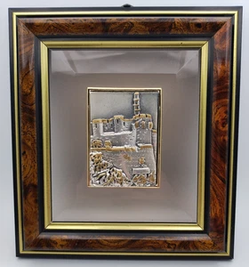 925 Sterling Silver / Crystal Relief Picture Jaffa Israel Israeli SAAD Vintage - Picture 1 of 4