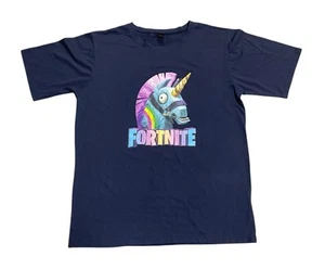 Fortnite Loot Llama T Shirt Epic Games Boys L Pullover Dark Blue Tee Video Games - Picture 1 of 5