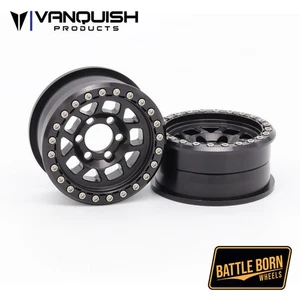 Vanquish VPS08220 1.9 Aluminum Battle Born Beadlock Wheels Whiskey (2) - Black - Picture 1 of 1