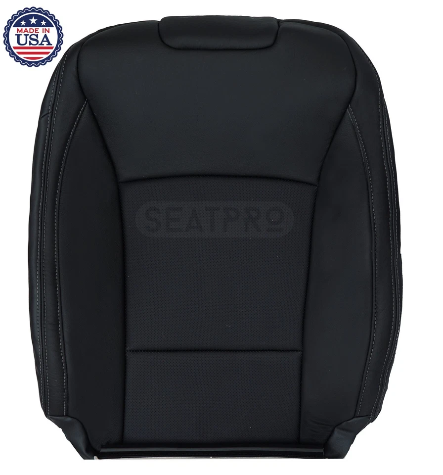 Cubierta de asiento de cuero delantera inclinada trasera negra para Subaru Outback/Legacy 2015-2017 Foto 1 de 4