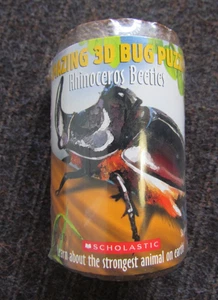 NUEVO EN PLÁSTICO Escolástico Increíble Rompecabezas 3D Insecto Rinoceronte Escarabajos - Imagen 1 de 4