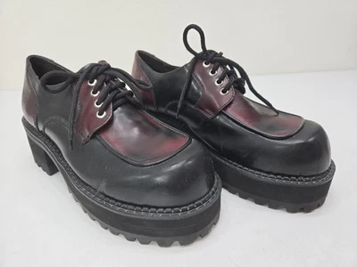 Cama Stu Grunge De Colección Plataforma Tacón Grueso Gótico Y2K Dos Tonos Talla 10.5 Para Mujer Foto 1 de 4