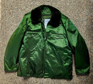 Blauer Coat 48L Men's Rare VTG New w/ Tags Green U.S.A. Tufnyl Jacket Security - Picture 1 of 7