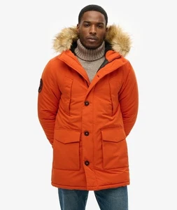 Superdry Mens Everest Parka Coat Medium Size - Picture 1 of 4