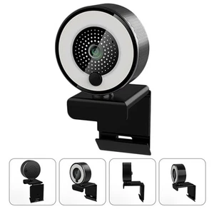 5MP Web Camera 2K Rotatable Live Streaming USB 3.0 Webcam with Mic Fill Light - Afbeelding 1 van 12