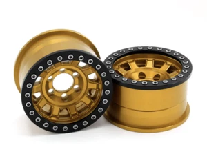 Vanquish Products VPS08708 KMC 2.2 KM236 Tank Beadlock Wheel Gold Anodized 1 Pai - Picture 1 of 1