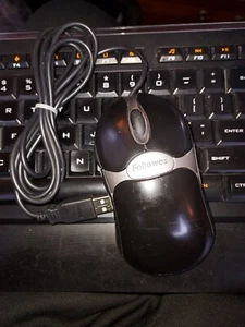 Fellowes Microban Black 5 Button Optical Mouse w/ Scroll Wheel USB Wired 98913 - Picture 1 of 5