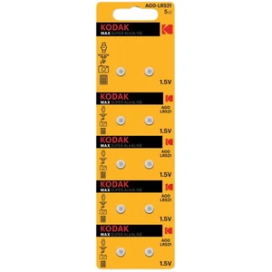 Kodak Knopfzelle AG0 Uhrenbatterien LR63 LR521 379 Alkaline 10 Stück Batterien - Bild 1 von 1