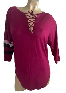 Victoria's Secret Pink Super Soft Tshirt Top XSmall Oversize Long Sleeve NWT - Picture 1 of 3