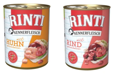 Rinti Kennerfleisch Mix Nassfutter für Hunde 12x800g Huhn und Rind - Bild 1 von 4