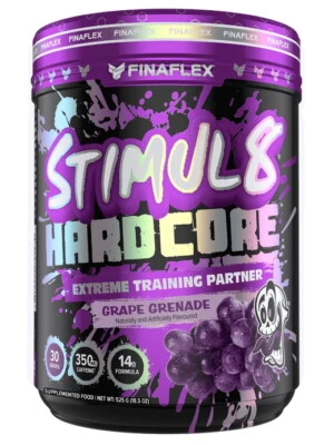 FINAFLEX STIMUL8 HARDCORE PRE WORKOUT 30 SERVES STIMUL 8 EXPRESS AUS POST Foto 1 de 4
