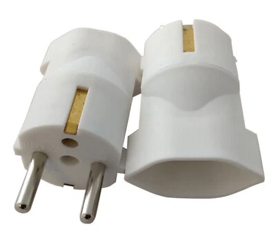 Reise-Adapter Deutschland auf Schweiz Schukostecker Steckdose Netzadapter CH DE - Bild 1 von 4