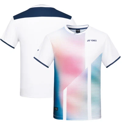 YONEX 24F/W Men's Badminton T-Shirts Sportswear Top Training White NWT 243TS023M - Image 1 of 4
