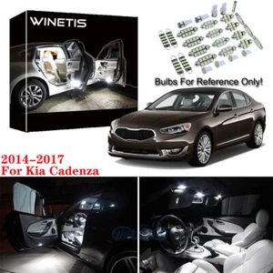 8x White LED Light Interior Package Kit Deal For 2014 2015 2016 2017 Kia Cadenza - Picture 1 of 12