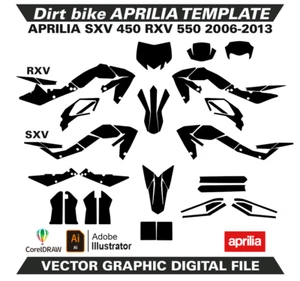 APRILIA SXV 450 RXV 550 2006-2013 Template Vector Format Ai CDR EPS M166 - Picture 1 of 3