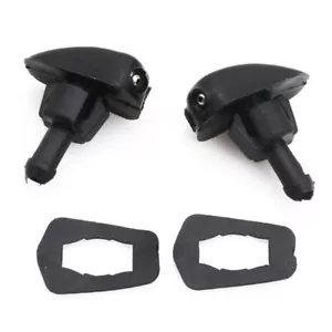 2Pcs Black Car Auto Window Windshield Washer Sprayer Nozzle New - Picture 1 of 8