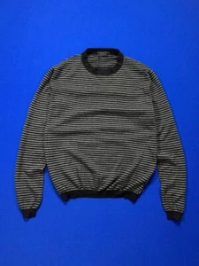 Prada women’s black/gray striped sweater SZ 48 - Picture 1 of 12
