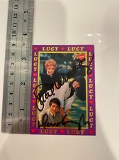 Lucie Arnaz and Desi Arnaz Jr card signed