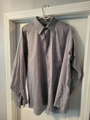 Camisa masculina Joseph Abboud 18 - 36/37 cinza com botões - Imagem 1 de 3