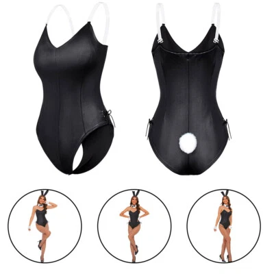 Costume coniglietto bambina vestito fantasia cosplay Halloween festa vestito set sexy donna - Immagine 1 di 4