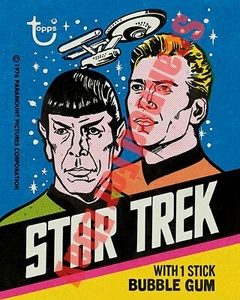 1976 TOPPS Star Trek Wax Pack Bubble Gum Wrapper 8x10 Photo - Picture 1 of 1
