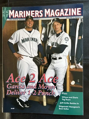 2002 Seattle Mariners Magazine with Scorecard Edgar Martinez Freddy Garcia - Image 1 of 4