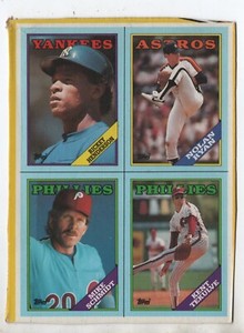 1988 topps box card rickey henderson nolan ryan mike schmidt kent tekulve