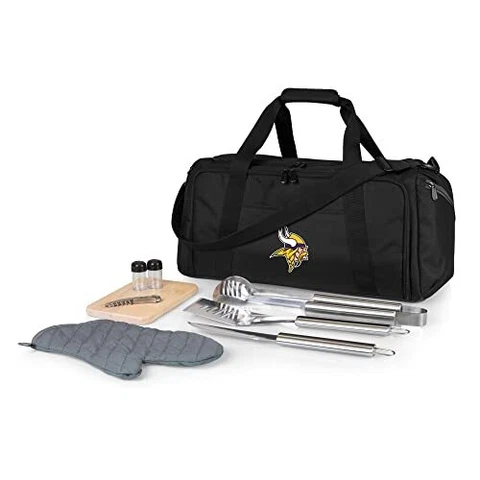 Black Minnesota Vikings BBQ Kit Cooler Cover