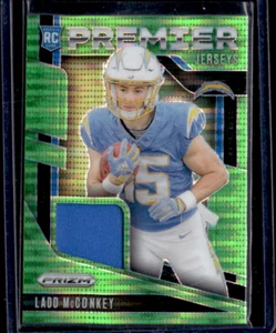 2024 Prizm Premier Trikots Ladd McConkey #PJ-LMY Neon Green Pulsar Patch RC - Bild 1 von 2