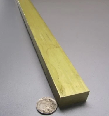 Barra plana de latón 360 5/8" de grosor x 1 1/4" de ancho x 72,0" de largo Foto 1 de 4