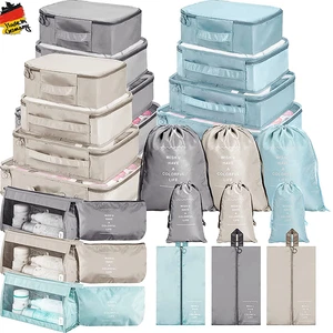 9er Packing Cubes, Kleidertaschen, Koffer Organizer Packwürfel Ordnungssystem DE