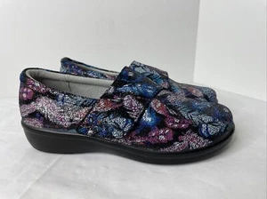 ALEGRIA By PG Multicolored Floral LAU 885 Shoes Women Size 38 (8-8.5) EUC SlipOn - Picture 1 of 10