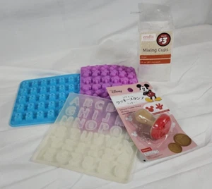 LOT OF SILICONE MOLDS for CRAFTS CANDY RESIN Concrete Magnets! Cookie Stamp - Picture 1 of 9
