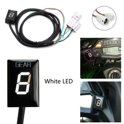 Motorcycle Gear Indicator White LED for Yamaha FZ6 6R YZFR1 R6 WR250R FZN150 XJ6 - Image 1 of 4