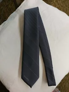 Oscar de la Renta Monogram Signature Skinny Grey Neck Tie vintage - Picture 1 of 2