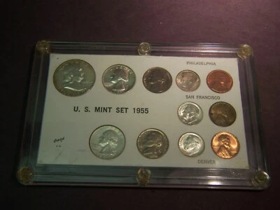 1955 US Mint Unc Set (Philadelphia, Denver & San Francisco) some are discolor - Image 1 of 2